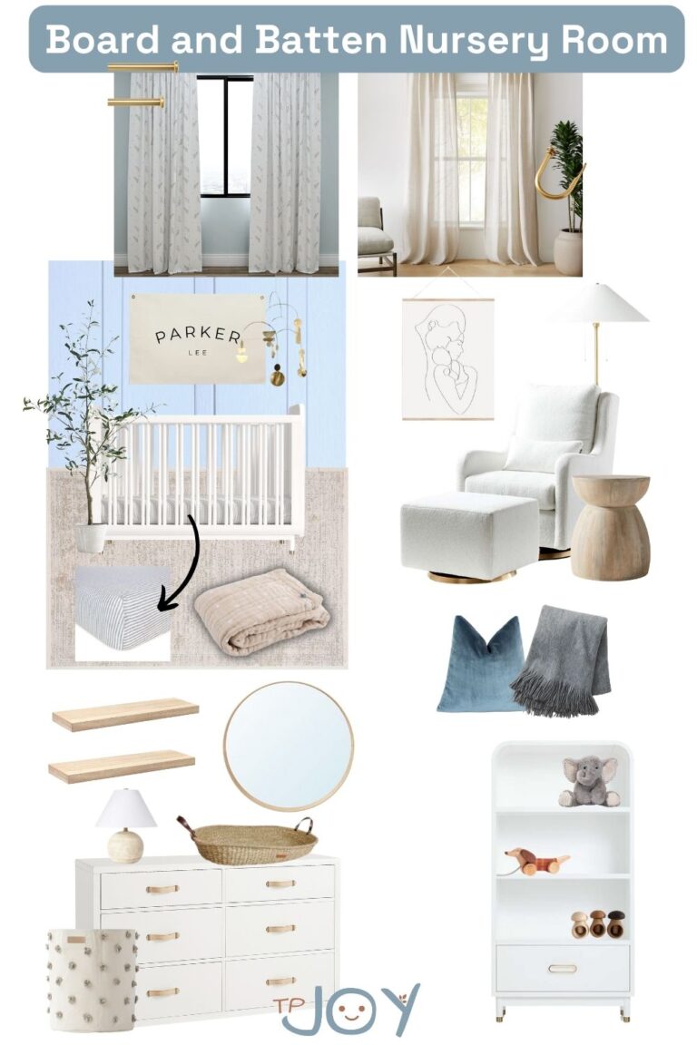 Light Blue Nursery Room Design | Shop the Look - Board and Batten